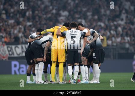 San Paolo, San Paolo, Brasile. 11 settembre 2024. San Paolo (SP), 09/11/2024 - COPPA DEL BRASILE/CORINTHIANS VS JUVENTUDE - partita tra Corinthians e Juventude, valida per la seconda tappa dei quarti di finale della Coppa del Brasile, nella notte di questo mercoledì 11 settembre 2024, alla Neo Quimica Arena, a San Paolo-SP. (Credit Image: © Ronaldo Barreto/TheNEWS2 via ZUMA Press Wire) SOLO PER USO EDITORIALE! Non per USO commerciale! Foto Stock