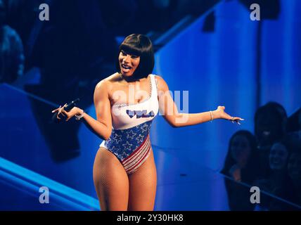 Elmont, Stati Uniti. 11 settembre 2024. Megan Thee Stallion agli MTV Video Music Awards 2024 'VMA's' alla UBS Arena di Elmont, New York, mercoledì 11 settembre 2024. Foto di John Angelillo/UPI credito: UPI/Alamy Live News Foto Stock