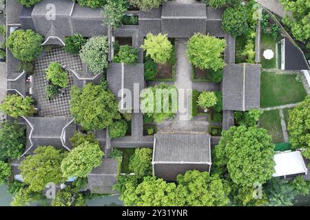 Suzhou, Cina. 10 settembre 2024. Fotografia aerea dell'area panoramica Panmen a Suzhou, provincia di Jiangsu, 10 settembre 2024. Credito: Yang Bo/China News Service/Alamy Live News Foto Stock