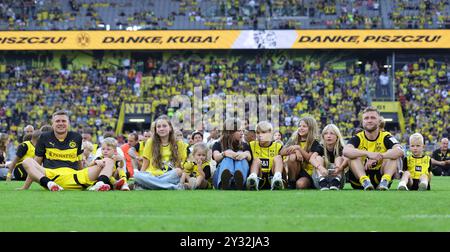 Dortmund, Germania. 7 settembre 2024. Firo : 07.09.2024, calcio, 1.Bundesliga, 1.Liga, stagione 2024/2025, BVB, Borussia Dortmund, partita di addio Lukasz Piszczek, sinistra e Jakub Blaszczykowski, credito: dpa/Alamy Live News Foto Stock