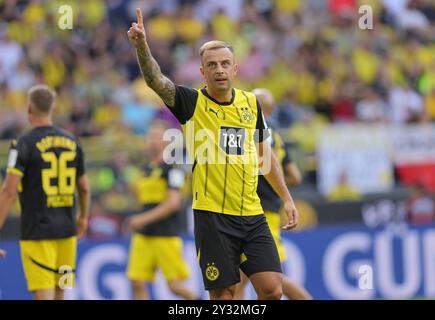 Dortmund, Germania. 7 settembre 2024. Firo : 07.09.2024, calcio, 1.Bundesliga, 1.Liga, stagione 2024/2025, BVB, Borussia Dortmund, gioco d'addio Lukasz Piszczek e Jakub Blaszczykowski, Kamil Grosicki, giubilazione crediti: dpa/Alamy Live News Foto Stock