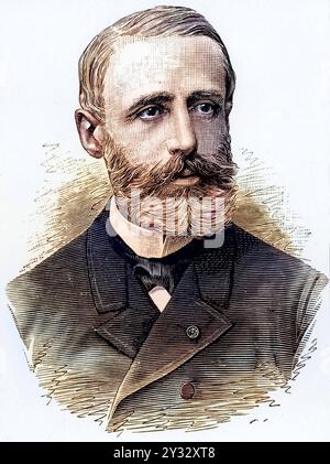 Raymond Gaston Plante 1834-1889 Französischer Physiker, der 1859 den ersten Akkumulator oder die erste elektrische Speicherbatterie erfand. Aggiornamento ES Foto Stock