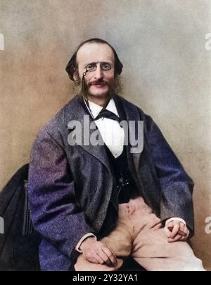 Jacques Offenbach 1819-1880, geboren als Jakob Levy Eberst Offenbach a Köln. Deutschstämmiger Französischer Komponist und Dirigent der Opera-Comique. Foto Stock