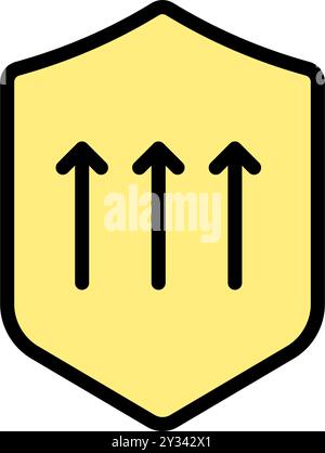 Icona Verified Shield perfetta per sicurezza e protezione. Segno di guardia immunitaria. Vettore di colore semplice isolato su sfondo bianco. Illustrazione Vettoriale