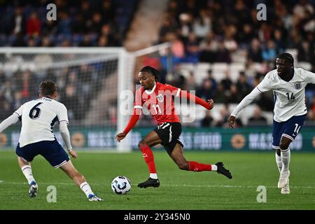 LUTON, INGHILTERRA - SETTEMBRE 09: Thierno ballo dell'Austria durante l'amichevole internazionale U21 tra Inghilterra e Austria a Kenilworth Road On Foto Stock