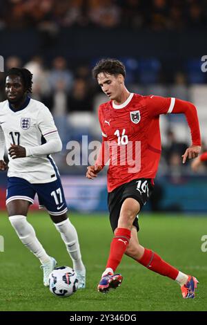 LUTON, INGHILTERRA - SETTEMBRE 09: Nikolas Sattlberger dell'Austria durante l'amichevole internazionale U21 tra Inghilterra e Austria a Kenilworth Ro Foto Stock