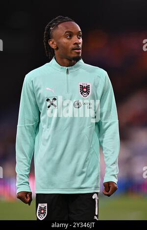 LUTON, INGHILTERRA - SETTEMBRE 09: Thierno ballo d'Austria guarda, testa, spalle durante l'amichevole internazionale U21 tra EN Foto Stock