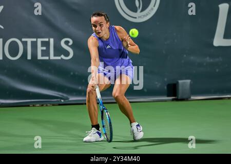 Monastir, Monastir, Tunisia. 11 settembre 2024. Clara Burel di Francia torna in anticipo durante il Jasmin Open Monastir 2024 - Womens Tennis, WTA250 (Credit Image: © Mathias Schulz/ZUMA Press Wire) SOLO PER USO EDITORIALE! Non per USO commerciale! Foto Stock