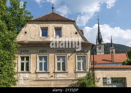 Edificio in stile sassone, dimora storica, strada Prundului, Brasov, Romania Foto Stock
