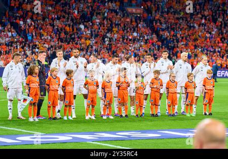 Team GER con Joshua Kimmich, DFB 6 Marc-Andre ter STEGEN, DFB 1 Nico Schlotterbeck, DFB 15 Jonathan Tah, DFB 4 Pascal Gross, DFB 5 Deniz Undav, DFB 13 David Raum, DFB 22 Jamal Musiala, DFB 10 Kai Havertz, DFB 7 Robert Andrich, DFB 8 Florian Wirtz 2-2 2024 Sez 2024 2024/2025. Fotografo: Peter Schatz Foto Stock