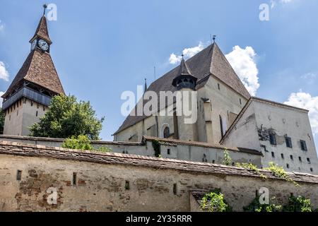 Chiesa luterana fortificata sassone, Biertan, Transilvania, Romania Foto Stock