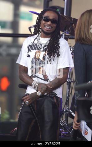 12 settembre 2024, New York, New York, USA: Il rapper QUAVO ha visto lo spettacolo Today tenutosi al Rockefeller Plaza. (Credit Image: © Nancy Kaszerman/ZUMA Press Wire) SOLO PER USO EDITORIALE! Non per USO commerciale! Foto Stock