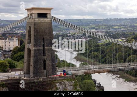 Il ponte sospeso di Clifton sull'Avon Gorge, Bristol Foto Stock