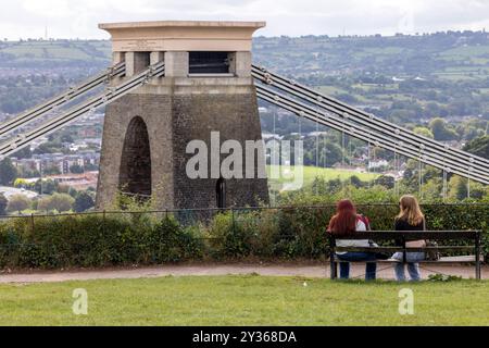 Il ponte sospeso di Clifton sull'Avon Gorge, Bristol Foto Stock