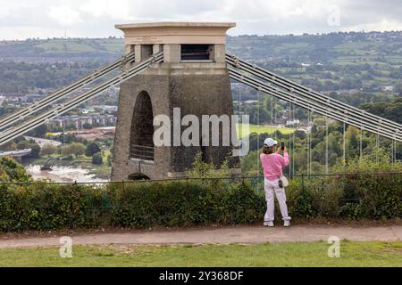 Il ponte sospeso di Clifton sull'Avon Gorge, Bristol Foto Stock