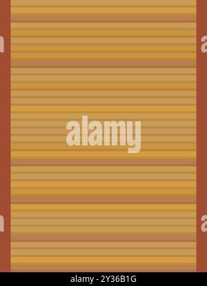 Il tappetino rettangolare in bambù è in attesa di essere utilizzato per preparare rotoli di sushi perfetti Illustrazione Vettoriale