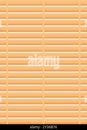 Tappeto di bambù naturale con motivo a grana per lo sfondo Illustrazione Vettoriale