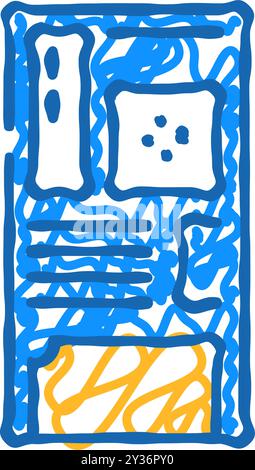 illustrazione dell'icona del computer per videogiochi Illustrazione Vettoriale