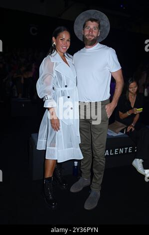 Madrid, Spagna. 12 settembre 2024. Alla prima fila della sfilata Clara Couture durante la Mercedes-Benz Fashion Week de Madrid in IFEMA, 12 settembre 2024 Spagna Antonio Quilez/Cordon Press credito: CORDON PRESS/Alamy Live News Foto Stock