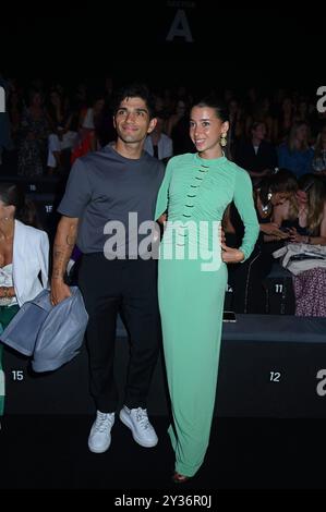Madrid, Spagna. 12 settembre 2024. Alla prima fila della sfilata Clara Couture durante la Mercedes-Benz Fashion Week de Madrid in IFEMA, 12 settembre 2024 Spagna Antonio Quilez/Cordon Press credito: CORDON PRESS/Alamy Live News Foto Stock