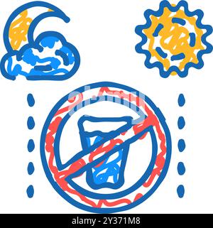 illustrazione dell'icona della luna solare a digiuno Illustrazione Vettoriale