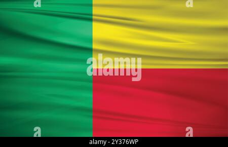 Immagine del flag Benin e del flag Benin Country del vettore modificabile Illustrazione Vettoriale