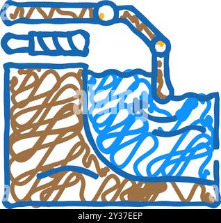 illustrazione doodle icona di energy harvesting Illustrazione Vettoriale