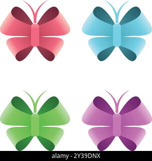 Butterfly spa e beauty Logo design Illustrazione Vettoriale