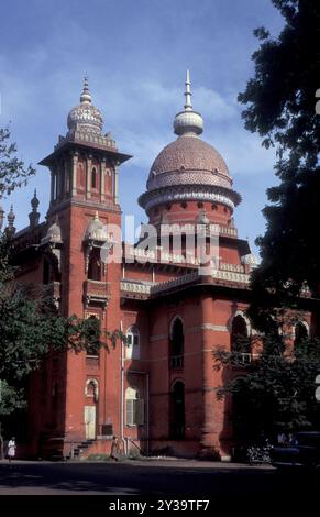 L'alta Corte e la Vecchia Corte nella città di Chennai, nella Provincia Tamil Nadu in India. India, Chennai, aprile 1998 Foto Stock