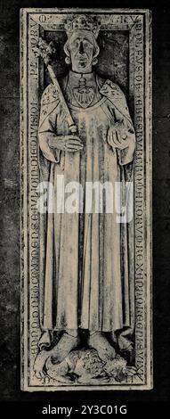 Lapide di re Rodolfo d'Asburgo (1218-1291) nella cattedrale di Spira. Foto Stock