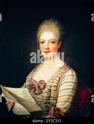 Ritratto della cantante Lucrezia Agujari (1747-1783). Si trova nella Collezione del Museo Glauco Lombardi, Parma. Foto Stock