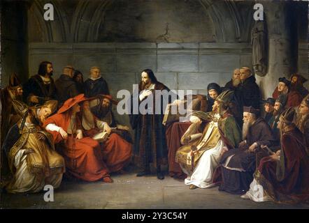 John Hus prima del Concilio di Costanza, 1839. Si trova nella Collezione del Museo d'Arte riga Bourse. Foto Stock