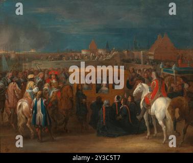 La solenne entrata di Luigi XIV, re di Francia e regina Maria Teresa a Douai, c1667. Collezione privata. Foto Stock