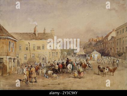 Il mercato, Faringdon, 1830. Ulteriori informazioni: Faringdon, Oxfordshire. Foto Stock