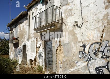 Casa abbandonata a Palma, Maiorca, Spagna, Europa Foto Stock