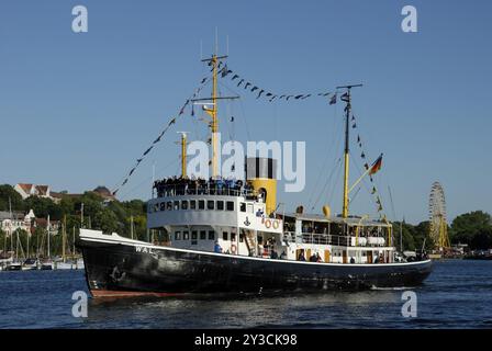 Balena rompighiaccio a vapore, 12° Flensburg Steam Round, Flensburg, Schleswig-Holstein, Germania, Europa Foto Stock