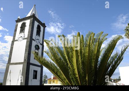 Torre do Relogio a Horta, Faial Foto Stock