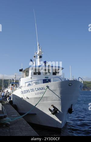 Cruzeiro do Canal nel porto di Horta, Faial Foto Stock