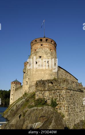 Castello di Olavinlinna, Savonlinna, Finlandia, Europa Foto Stock