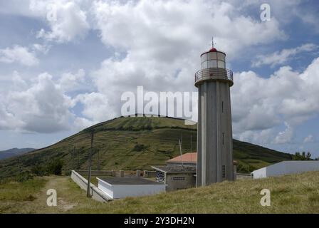 Farol do Carapacho, Ponta da Restinga, Graciosa Foto Stock