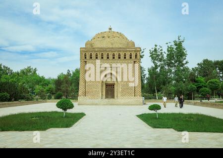 Bukhara, Uzbekistan - 10 maggio 2019: Mausoleo samanide nella città vecchia Foto Stock