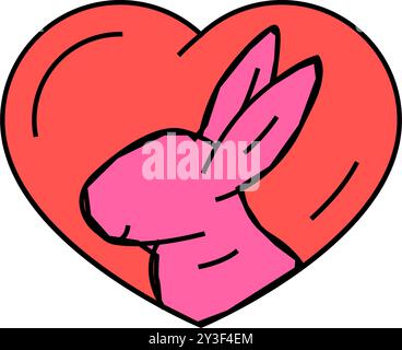 illustrazione a colori dell'icona di avvertenza dell'etichetta del prodotto cruelty free Illustrazione Vettoriale