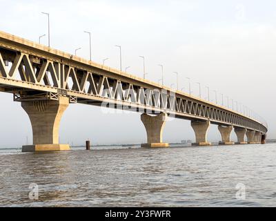 Padma Multipurpose Bridge Mega Project in Bangladesh Foto Stock