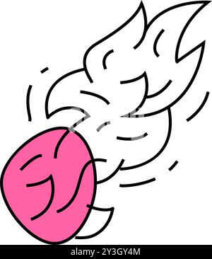 illustrazione a colori dell'icona di combustione bolide Illustrazione Vettoriale