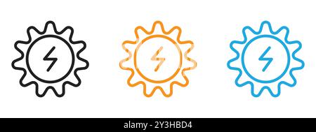 Collezione di logo vettoriale icona energia alternativa per l'interfaccia utente dell'app Web Illustrazione Vettoriale
