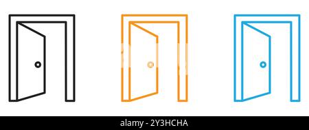 Collezione di set di logo vettoriali per l'interfaccia utente dell'app Web Illustrazione Vettoriale