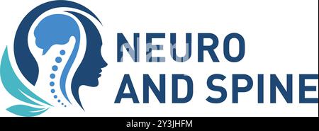 Design moderno e colorato con logo NEURO E DORSO Illustrazione Vettoriale