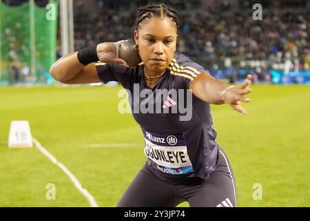 Leichtathletik, atletica leggera, Wanda Diamond League finale Brussel 2024 Allianz Memorial van Damme Boudewijnstadion, Brussel, 13.09.2024, yemisi Ogunleye, Deutschland, Fotocopyright Gladys Chai von der Laage Foto Stock