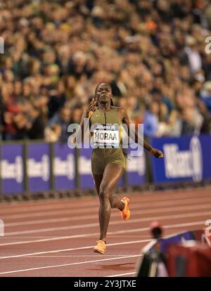 Mary Moraa del Kenya gareggia nella gara femminile di 800 m alle finali di atletica Memorial Van Damme Diamond League allo Stadio King Baudouin di Brussel Foto Stock