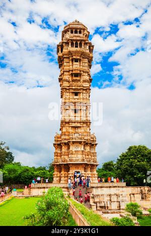 Kittoram è una torre monumento che si trova nel distretto di Chittorgarh, nello stato federato del Rajasthan Foto Stock